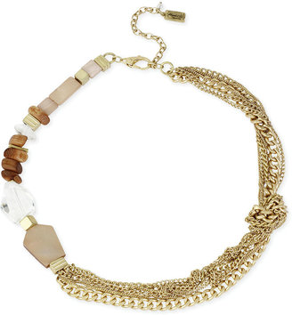 Kenneth Cole New York Gold-Tone Mixed Bead Knotted Chain Necklace