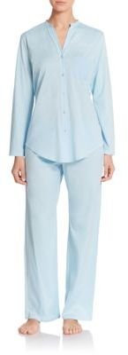 Hanro Long Sleeve Button-Front Pajamas