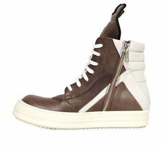 Rick Owens Geobasket Leather High Top Sneakers