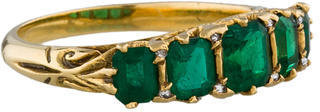 1.50ctw In-Line Emerald Ring