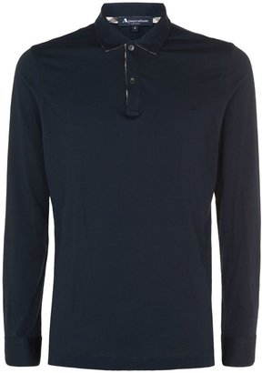 Aquascutum London Men's Long Sleeved Jersey Polo Shirt