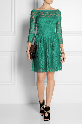 Issa Cotton-blend lace dress