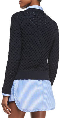 Thakoon Cropped Chunky-Knit Pullover