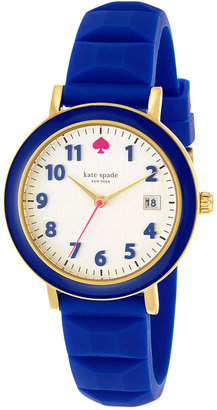 Kate Spade Women's Metro Blue Silicone Strap Watch 36mm 1YRU0600