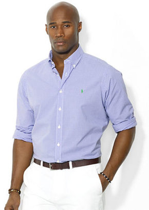 Polo Ralph Lauren Big and Tall Classic Fit Checked Poplin Sport Shirt --