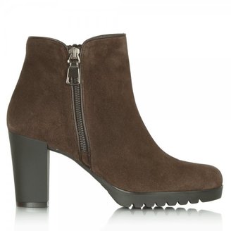 Daniel Commited Taupe Suede Rubber Heel Ankle Boot