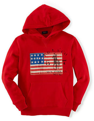 Ralph Lauren CHILDRENSWEAR Boys 8-20 Patriotic Hooded Sweatshirt