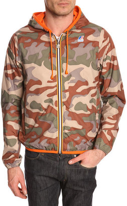 K-Way Orange and Camouflage Reversible Jacket