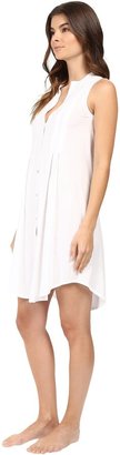 Hanro Cotton Deluxe Button Front Tank Nightgown