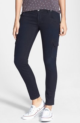 1822 Denim Cargo Skinny Jeans (Black)