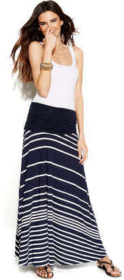 INC International Concepts Striped Convertible Maxi Skirt