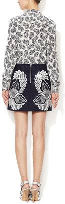 Stella McCartney Wool Embroidered Mini Skirt