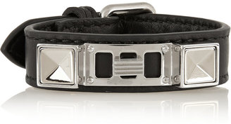 Proenza Schouler PS11 leather and silver-tone bracelet
