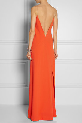 DKNY Illusion-strap crepe gown