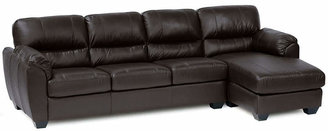 Asstd National Brand Leather Possibilities Pad-Arm 2-pc. Left-Arm Sofa/Chaise Sectional