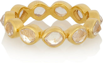 Monica Vinader Siren Eternity gold-plated rock crystal ring