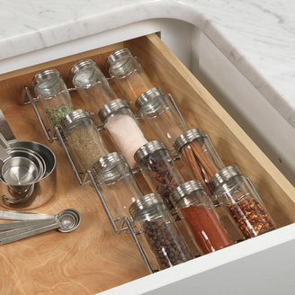 rsvp In-Drawer Spice Rack with 12 Glass Spice Jars