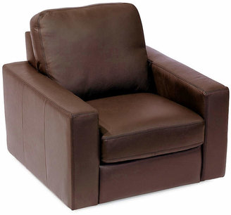 Asstd National Brand Leather Possibilities Track-Arm Swivel Chair