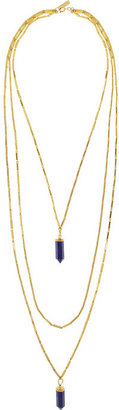 Isabel Marant New Day gold-tone lapis lazuli necklace
