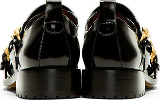 Valentino Black Serpentine Monk Strap Shoes