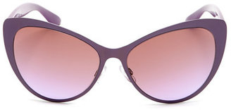 Steve Madden Thin Frame Cat Eye Sunglasses