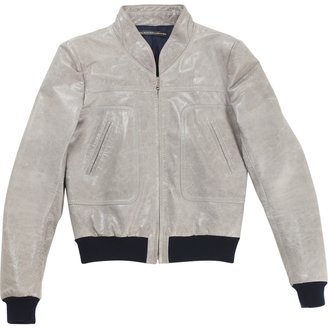 Balenciaga Grey Leather Jacket