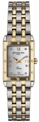 Raymond Weil Women's 5971-STP-00995 Tango Diamond Accented 18k Gold-Plated and Stainless Steel Watch