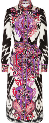 Emilio Pucci Printed silk-crepe midi dress