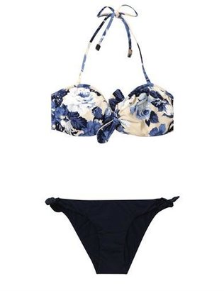 Zimmermann Hydra floral-print bandeau bikini