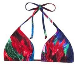 Warehouse feather print bikini top