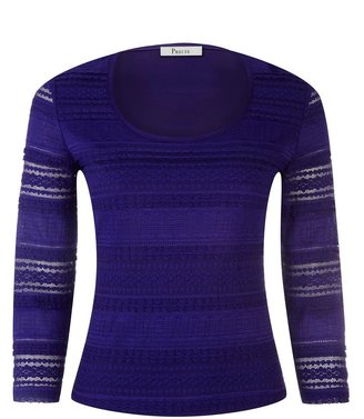 House of Fraser Precis Petite Royal purple lace jersey top