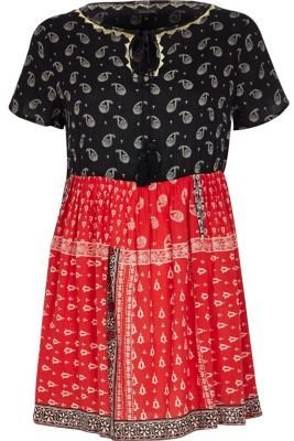 River Island Red paisley printed dress