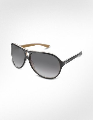 Marc Jacobs Signature Two-tone Aviator Plastic Sunglasses
