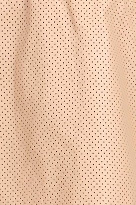 Patterson J. Kincaid Perforated Linda Leather Shorts in Nude
