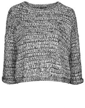 Topshop Womens Salt and Pepper Slouchy Sweater - Monochrome