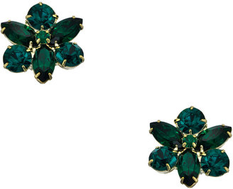 Roberta Chiarella Gold and Emerald Crystal Cluster Earrings