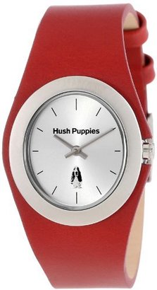 Hush Puppies Women's HP.3790L.2509 Signature Stainless Steel Oval Red Genuine Leather Watch