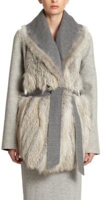 The Row Noraf Fox-Fur Paneled Jacket