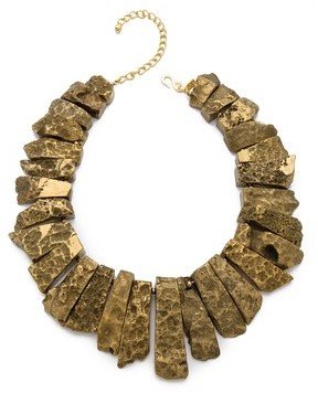 Kenneth Jay Lane Graduated Stick Agate Necklace
