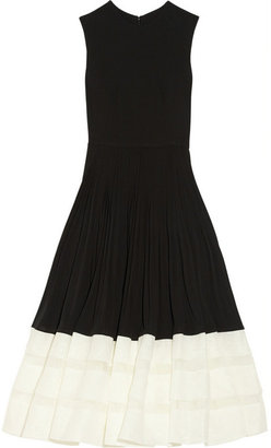 Alexander McQueen Pleated jersey-crepe and organza dress