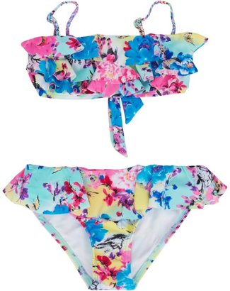 Seafolly Floral Ruffle Bandeau Bikini