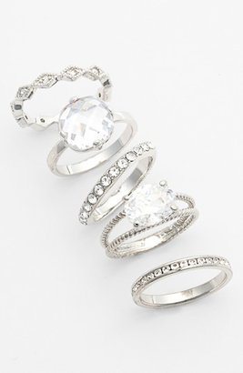 Ariella Collection Mixed Stackable Rings (Set of 5)
