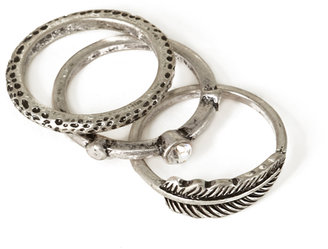 Forever 21 Feather Ring Set