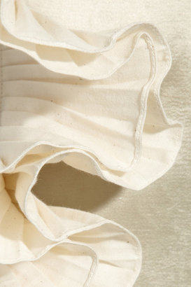 Lanvin Ruffled Satin Dress - Off-white