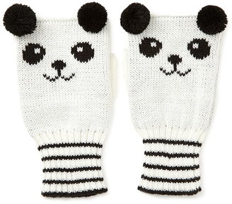 Forever 21 FOREVER 21+ Panda Face Fingerless Gloves
