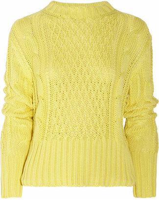 Acne 19657 Acne Lia cable-knit cotton sweater