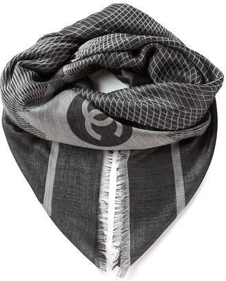 Chanel Vintage mixed print scarf