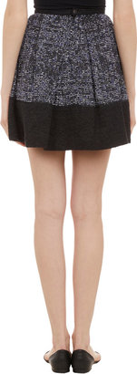 Proenza Schouler Tweed Colorblock Full Skirt