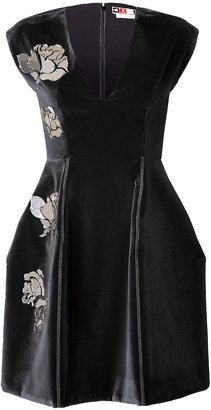 MSGM Embellished Velvet Dress