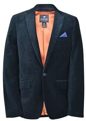 Scotch & Soda Men Velvet Blazer Elegant Stylish Suit Top Contrasting Lining